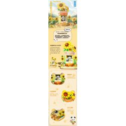 ZHEGAO 663012-2 CỬA HÀNG HOA PANDA HƯỚNG DƯƠNG bộ đồ chơi xếp lắp ráp ghép mô hình PANDA FLOWER SHOP SUNFLOWER 505 khối