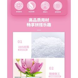 ZHEGAO 663012-4 NGƯỜI BÁN HOA GẤU TRÚC bộ đồ chơi xếp lắp ráp ghép mô hình PANDA FLOWER SHOP LOTUS 505 khối