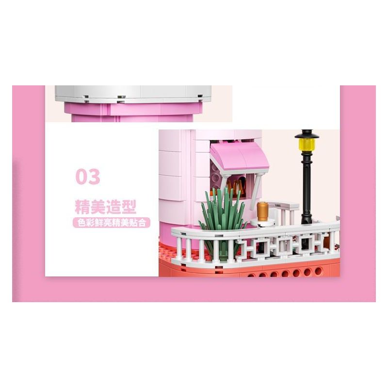 ZHEGAO 663012-4 NGƯỜI BÁN HOA GẤU TRÚC bộ đồ chơi xếp lắp ráp ghép mô hình PANDA FLOWER SHOP LOTUS 505 khối