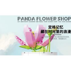 ZHEGAO 663012-4 NGƯỜI BÁN HOA GẤU TRÚC bộ đồ chơi xếp lắp ráp ghép mô hình PANDA FLOWER SHOP LOTUS 505 khối