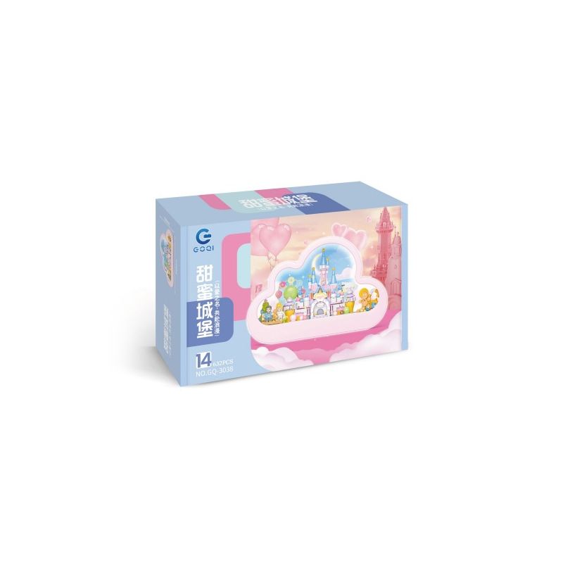 GOQI GQ-3038 3038 GQ3038 ĐÈN GƯƠNG ĐÁM MÂY GQ LÂU ĐÀI NGỌT NGÀO bộ đồ chơi xếp lắp ráp ghép mô hình 632 khối