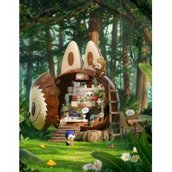 POP MART P10000 10000 CĂN CỨ BÍ MẬT CỦA KHU RỪNG QUÁI VẬT NGÔI NHÀ GỖ NGHỊCH NGỢM bộ đồ chơi xếp lắp ráp ghép mô hình PLAYFUL HOME