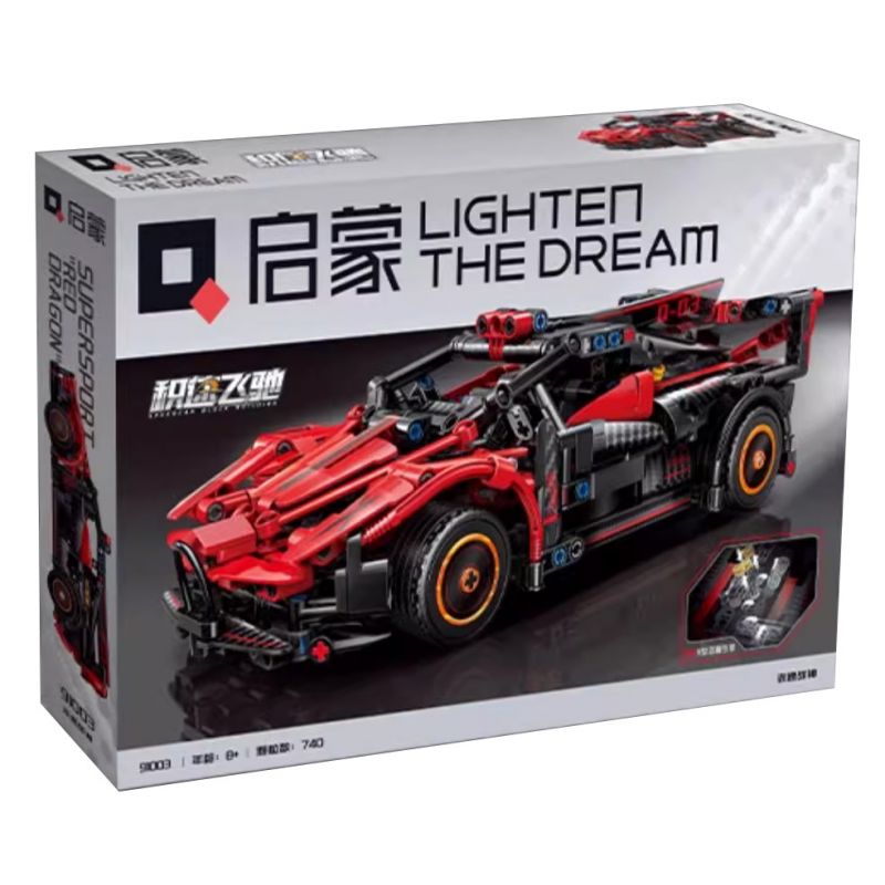 QMAN ENLIGHTEN KEEPPLEY 91003 TỐC ĐỘ CHÍNH XÁC THẦN CHIẾN TRANH ĐỎ bộ đồ chơi xếp lắp ráp ghép mô hình Technic Kỹ Thuật Công Nghệ Cao Mô Hình Phương Tiện 740 khối