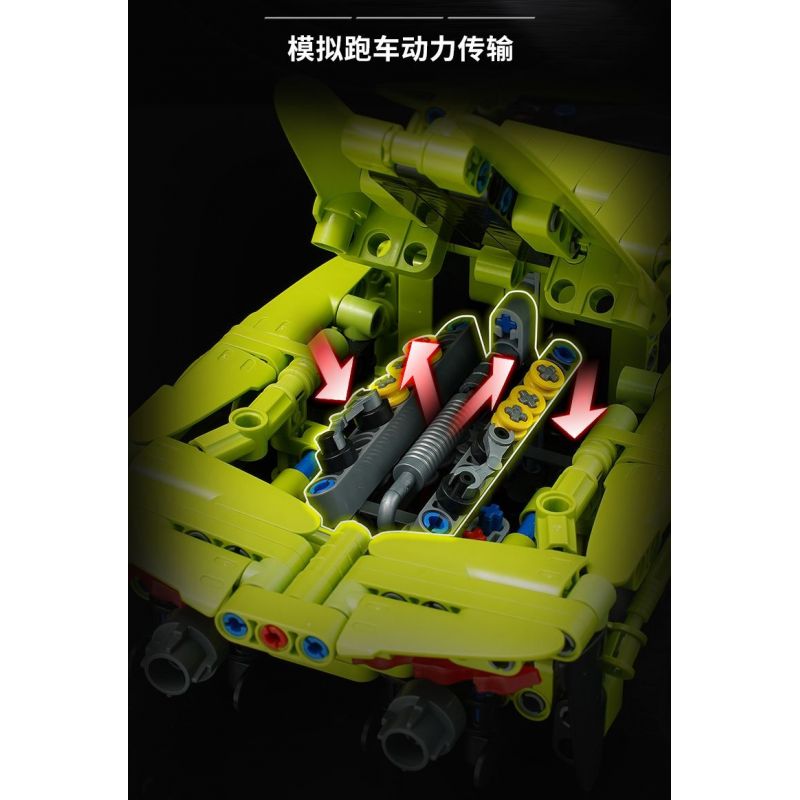 QMAN ENLIGHTEN KEEPPLEY 91003 TỐC ĐỘ CHÍNH XÁC THẦN CHIẾN TRANH ĐỎ bộ đồ chơi xếp lắp ráp ghép mô hình Technic Kỹ Thuật Công Nghệ Cao Mô Hình Phương Tiện 740 khối