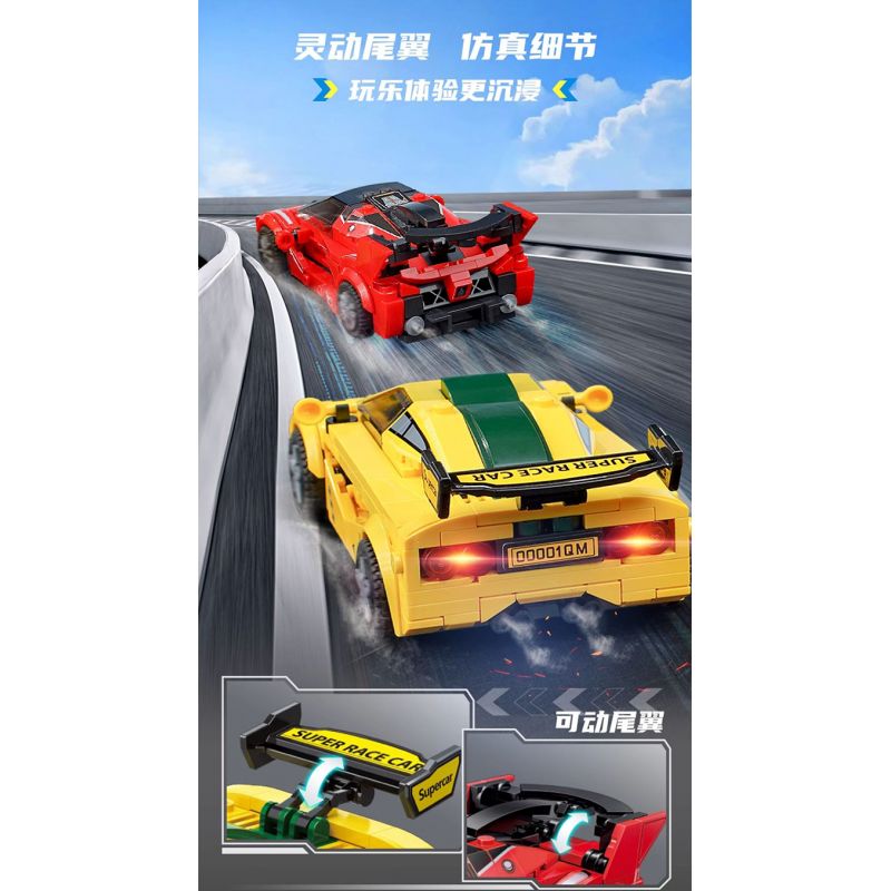 QMAN ENLIGHTEN KEEPPLEY 91001 TỐC ĐỘ CHÍNH XÁC SPEEDSTER bộ đồ chơi xếp lắp ráp ghép mô hình Speed Champions Racing Cars Đua Xe Công Thức 282 khối