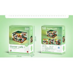 ZHEGAO 612024 QUÁN CÀ PHÊ GÓC PHỐ bộ đồ chơi xếp lắp ráp ghép mô hình CORNER CAFE 527 khối