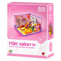 ZHEGAO 612025 CỬA HÀNG LÀM TÓC bộ đồ chơi xếp lắp ráp ghép mô hình HAIR SALON 583 khối