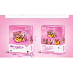 ZHEGAO 612025 CỬA HÀNG LÀM TÓC bộ đồ chơi xếp lắp ráp ghép mô hình HAIR SALON 583 khối