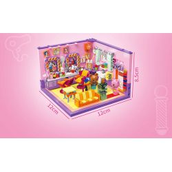 ZHEGAO 612025 CỬA HÀNG LÀM TÓC bộ đồ chơi xếp lắp ráp ghép mô hình HAIR SALON 583 khối
