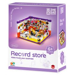 ZHEGAO 612026 CỬA HÀNG BĂNG ĐĨA bộ đồ chơi xếp lắp ráp ghép mô hình RECORD STORE 554 khối
