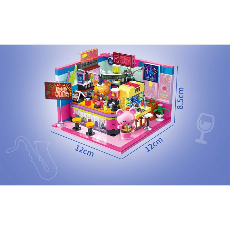 ZHEGAO 612027 CÂU LẠC BỘ QUÁN BAR bộ đồ chơi xếp lắp ráp ghép mô hình BAR CLUB 602 khối