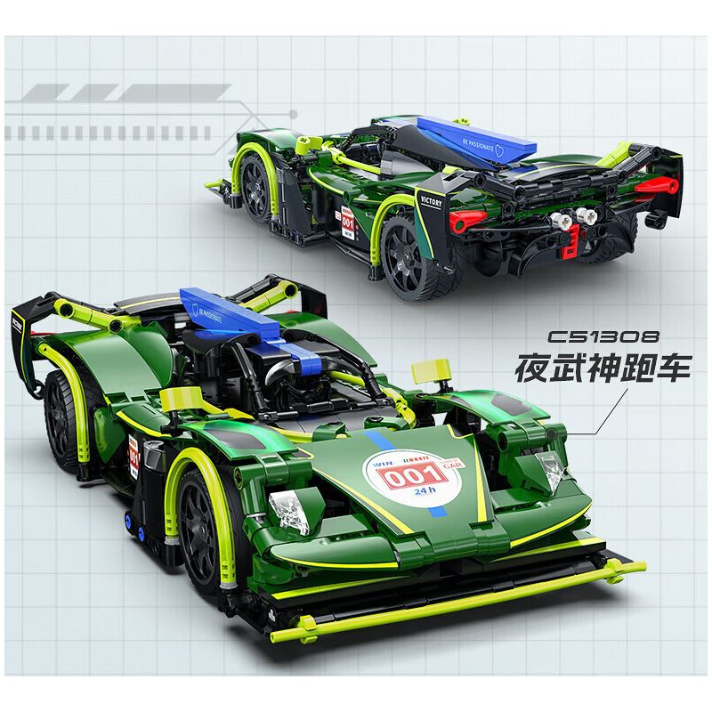 CADA DOUBLEE C51308 51308 XE THỂ THAO CHIẾN BINH BÓNG ĐÊM tỷ lệ 1:14 bộ đồ chơi xếp lắp ráp ghép mô hình Technic Kỹ Thuật Công Nghệ Cao Mô Hình Phương Tiện 388 khối