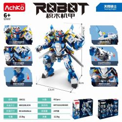 ACHKO 80031 CƠ KHÍ HIỆP SĨ THIÊN TƯỜNG bộ đồ chơi xếp lắp ráp ghép mô hình SOARING KNIGHT 451 khối