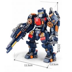 ACHKO 80032 MECHA PHÁO ĐIÊN CUỒNG bộ đồ chơi xếp lắp ráp ghép mô hình CRAZY THUNDER CANNON 450 khối