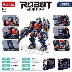 ACHKO 80032 MECHA PHÁO ĐIÊN CUỒNG bộ đồ chơi xếp lắp ráp ghép mô hình CRAZY THUNDER CANNON 450 khối