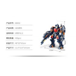 ACHKO 80032 MECHA PHÁO ĐIÊN CUỒNG bộ đồ chơi xếp lắp ráp ghép mô hình CRAZY THUNDER CANNON 450 khối