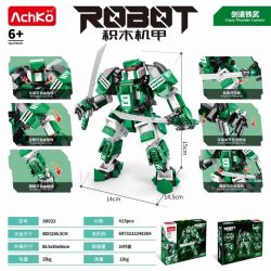 ACHKO 80033 KENDO TEBU MECHA bộ đồ chơi xếp lắp ráp ghép mô hình 413 khối