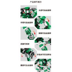 ACHKO 80033 KENDO TEBU MECHA bộ đồ chơi xếp lắp ráp ghép mô hình 413 khối