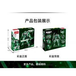 ACHKO 80033 KENDO TEBU MECHA bộ đồ chơi xếp lắp ráp ghép mô hình 413 khối