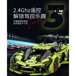 MOYU BLOCK MY88028 88028 LAMBO 3000 GTR PHIÊN BẢN ĐƯỜNG ĐUA 1:8 tỷ lệ 1:8 bộ đồ chơi xếp lắp ráp ghép mô hình Technic Kỹ Thuật Công Nghệ Cao Mô Hình Phương Tiện 3130 khối
