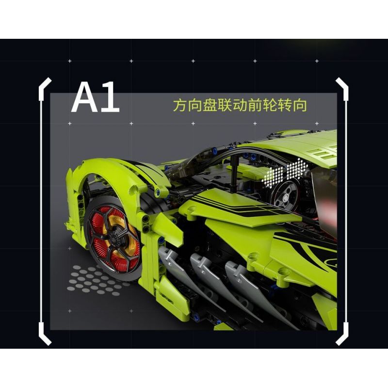 MOYU BLOCK MY88028 88028 LAMBO 3000 GTR PHIÊN BẢN ĐƯỜNG ĐUA 1:8 tỷ lệ 1:8 bộ đồ chơi xếp lắp ráp ghép mô hình Technic Kỹ Thuật Công Nghệ Cao Mô Hình Phương Tiện 3130 khối