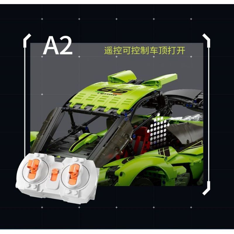 MOYU BLOCK MY88028 88028 LAMBO 3000 GTR PHIÊN BẢN ĐƯỜNG ĐUA 1:8 tỷ lệ 1:8 bộ đồ chơi xếp lắp ráp ghép mô hình Technic Kỹ Thuật Công Nghệ Cao Mô Hình Phương Tiện 3130 khối