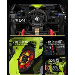 MOYU BLOCK MY88028 88028 LAMBO 3000 GTR PHIÊN BẢN ĐƯỜNG ĐUA 1:8 tỷ lệ 1:8 bộ đồ chơi xếp lắp ráp ghép mô hình Technic Kỹ Thuật Công Nghệ Cao Mô Hình Phương Tiện 3130 khối
