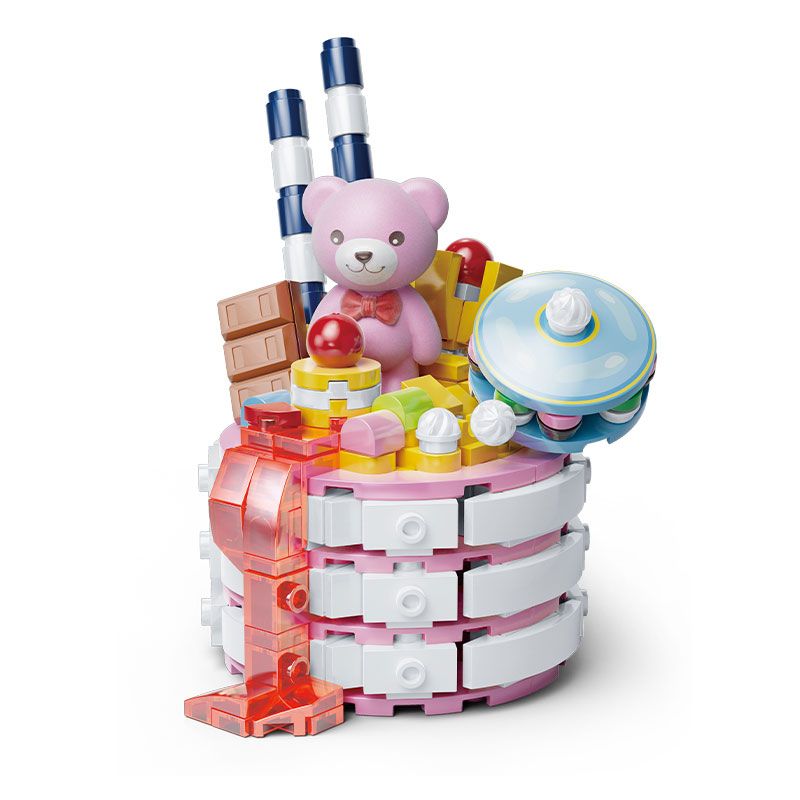 KAIDO KD99030 99030 non  BÁNH TEDDY CURE PHÔ MAI MUỐI BIỂN bộ đồ chơi xếp lắp ráp ghép mô hình