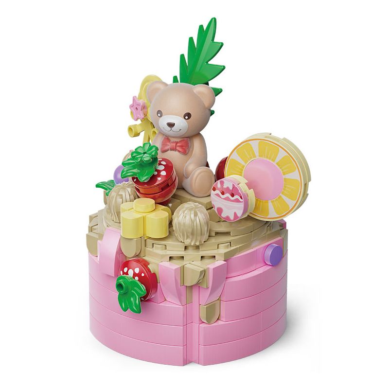 KAIDO KD99031 99031 non  BÁNH TEDDY CURE SỮA TRỨNG bộ đồ chơi xếp lắp ráp ghép mô hình