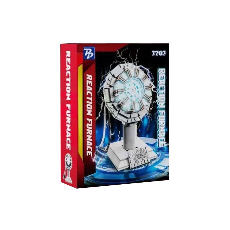 PANBO 7707 LÒ PHẢN ỨNG HẠT NHÂN IRON MAN bộ đồ chơi xếp lắp ráp ghép mô hình Super Heroes REACTION FURNACE Siêu Nhân Anh Hùng