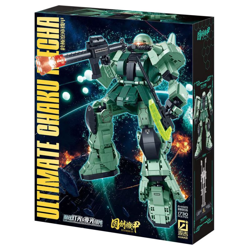 GUANJI BB806 BB807 CHAKU MECHA TỐI THƯỢNG bộ đồ chơi xếp lắp ráp ghép mô hình Movie & Game ULTIMATE CHAKU MECHA Phim Và Trò Chơi 1730 khối