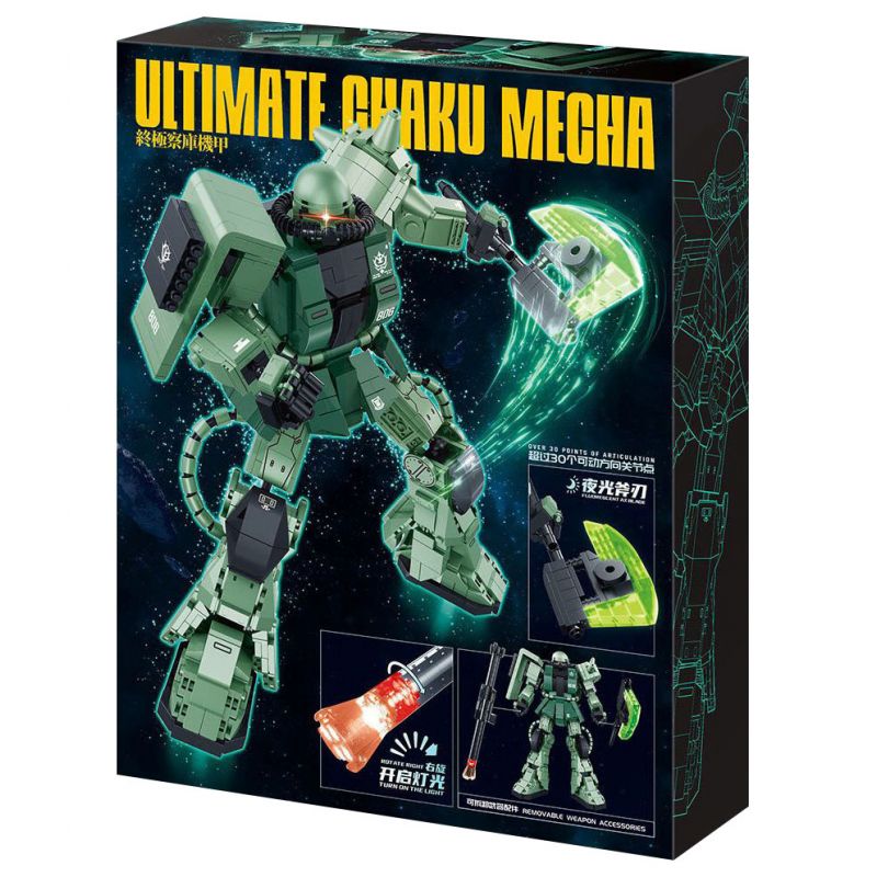 GUANJI BB806 BB807 CHAKU MECHA TỐI THƯỢNG bộ đồ chơi xếp lắp ráp ghép mô hình Movie & Game ULTIMATE CHAKU MECHA Phim Và Trò Chơi 1730 khối