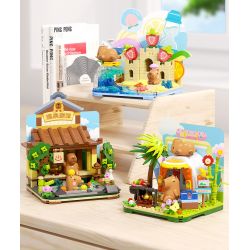 JAKI GK001 SPA THƯ GIÃN KAPIBARA bộ đồ chơi xếp lắp ráp ghép mô hình CAPYBARA