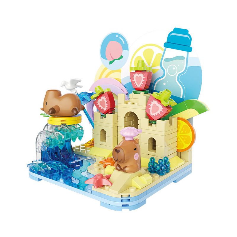 JAKI GK002 non Lego CAPIBARA NẰM NGHỈ BẰNG PHẲNG bộ đồ chơi xếp lắp ráp ghép mô hình CAPYBARA