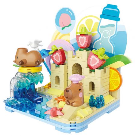 JAKI GK002 CAPIBARA NẰM NGHỈ BẰNG PHẲNG bộ đồ chơi xếp lắp ráp ghép mô hình CAPYBARA