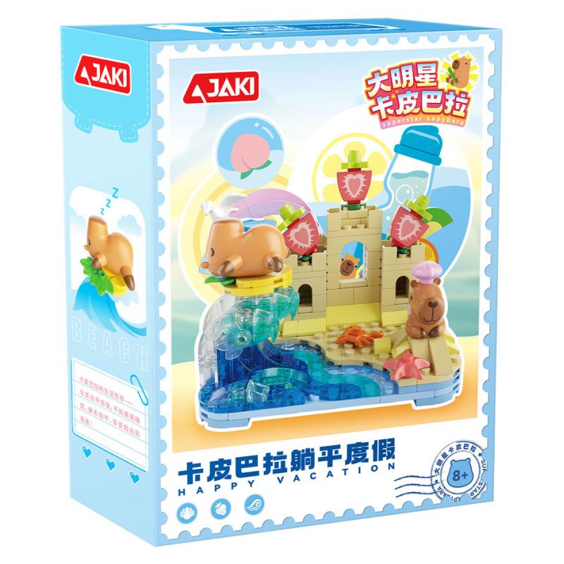 JAKI GK002 CAPIBARA NẰM NGHỈ BẰNG PHẲNG bộ đồ chơi xếp lắp ráp ghép mô hình CAPYBARA