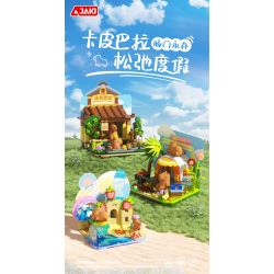 JAKI GK003 CẮM TRẠI BÌNH TĨNH Ở CAPIBALA bộ đồ chơi xếp lắp ráp ghép mô hình CAPYBARA