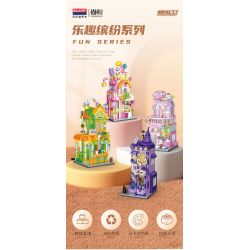 BALODY 21200 NGÔI NHÀ KẸO CẦU VỒNG bộ đồ chơi xếp lắp ráp ghép mô hình CANDY SHOP 498 khối