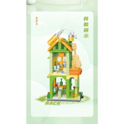 BALODY 21200 NGÔI NHÀ KẸO CẦU VỒNG bộ đồ chơi xếp lắp ráp ghép mô hình CANDY SHOP 498 khối