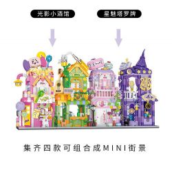BALODY 21200 NGÔI NHÀ KẸO CẦU VỒNG bộ đồ chơi xếp lắp ráp ghép mô hình CANDY SHOP 498 khối