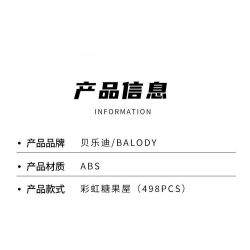 BALODY 21202 QUÁN ĂN ÁNH SÁNG VÀ BÓNG TỐI bộ đồ chơi xếp lắp ráp ghép mô hình BRISTRO 498 khối