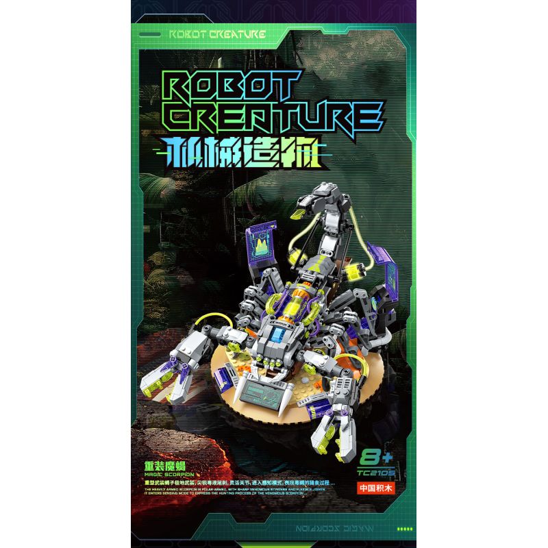 TOP TOY TC2105 2105 TRENDY PLAYER MECHANICAL CREATION 3.0 BỌ CẠP ĐƯỢC TẢI LẠI bộ đồ chơi xếp lắp ráp ghép mô hình 910 khối