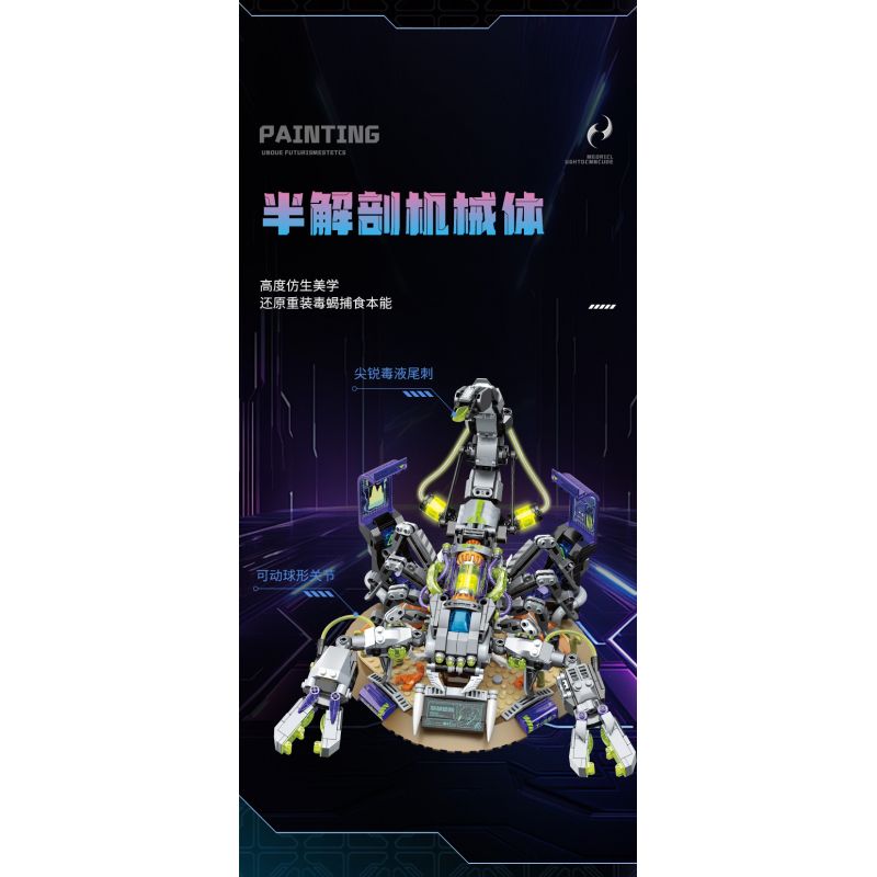 TOP TOY TC2105 2105 TRENDY PLAYER MECHANICAL CREATION 3.0 BỌ CẠP ĐƯỢC TẢI LẠI bộ đồ chơi xếp lắp ráp ghép mô hình 910 khối