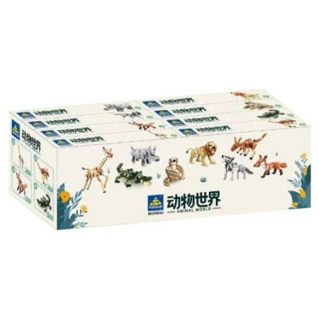Kazi KY80063 80063 THẾ GIỚI ĐỘNG VẬT 8 MẪU HƯƠU CAO CỔ KANGAROO CÁO SẤU CHÓ SÓI CON LƯỜI TÊ GIÁC SƯ TỬ bộ đồ chơi xếp lắp ráp ghép mô hình Creator ANIMAL WORLD Sáng Tạo 1270 khối