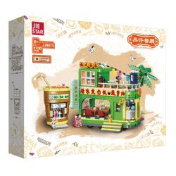 JIESTAR JJ9071 9071 NHÀ HÀNG GẤU PHONG CÁCH HỒNG KÔNG bộ đồ chơi xếp lắp ráp ghép mô hình HONG KONG STYLE XIONG ZAI RESTAURANT 1330 khối