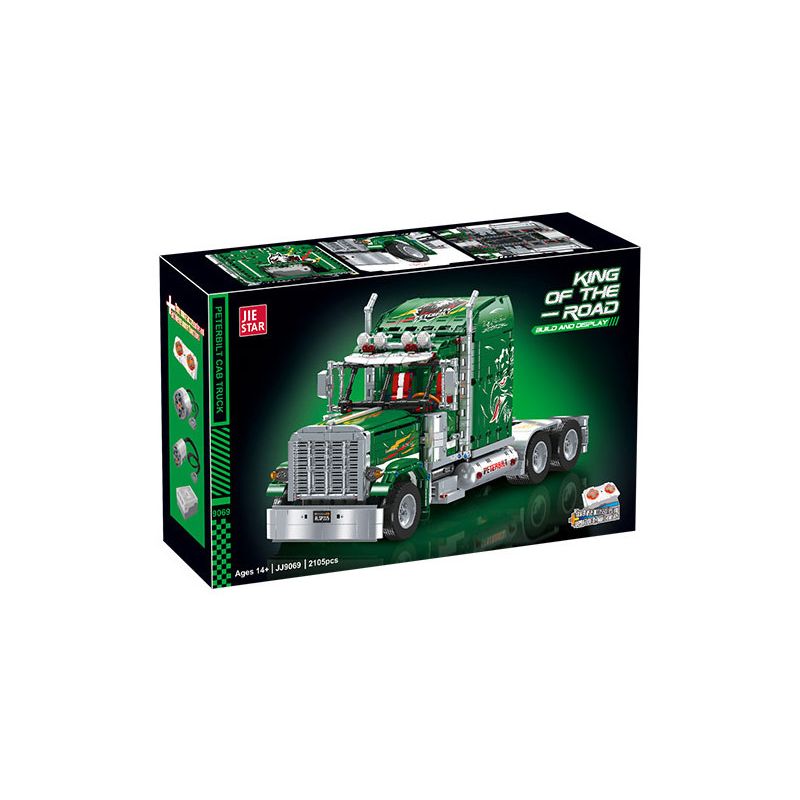 JIESTAR JJ9069 9069 ĐẦU XE TẢI PETERBILT 389 bộ đồ chơi xếp lắp ráp ghép mô hình Technic Kỹ Thuật Công Nghệ Cao Mô Hình Phương Tiện 2105 khối