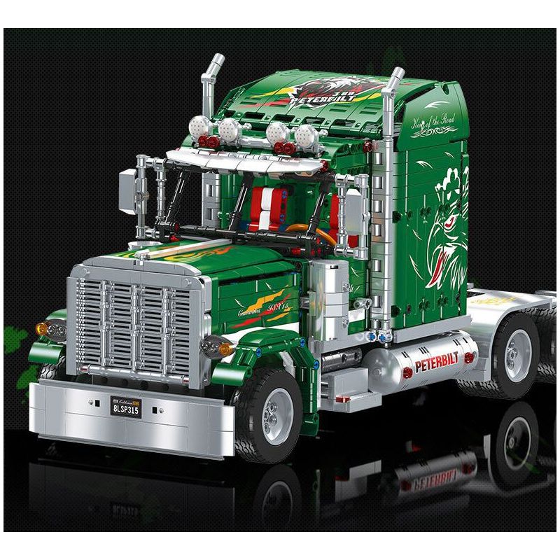 JIESTAR JJ9069 9069 ĐẦU XE TẢI PETERBILT 389 bộ đồ chơi xếp lắp ráp ghép mô hình Technic Kỹ Thuật Công Nghệ Cao Mô Hình Phương Tiện 2105 khối