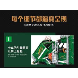 JIESTAR JJ9069 9069 ĐẦU XE TẢI PETERBILT 389 bộ đồ chơi xếp lắp ráp ghép mô hình Technic Kỹ Thuật Công Nghệ Cao Mô Hình Phương Tiện 2105 khối
