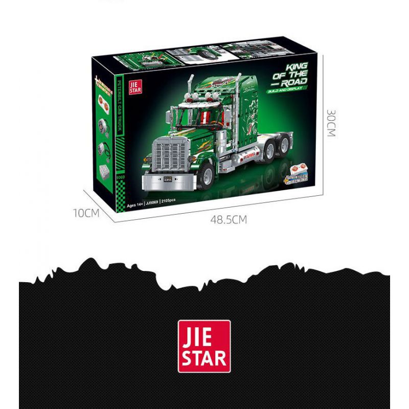 JIESTAR JJ9069 9069 ĐẦU XE TẢI PETERBILT 389 bộ đồ chơi xếp lắp ráp ghép mô hình Technic Kỹ Thuật Công Nghệ Cao Mô Hình Phương Tiện 2105 khối