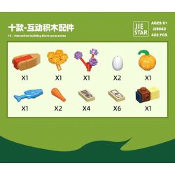 JIESTAR JJ9063 9063 TRUYỀN THUYẾT VỀ ZELDA VÀ URBOSA bộ đồ chơi xếp lắp ráp ghép mô hình Brickheadz ZELDA & URPOZA Nhân Vật Đầu To 455 khối